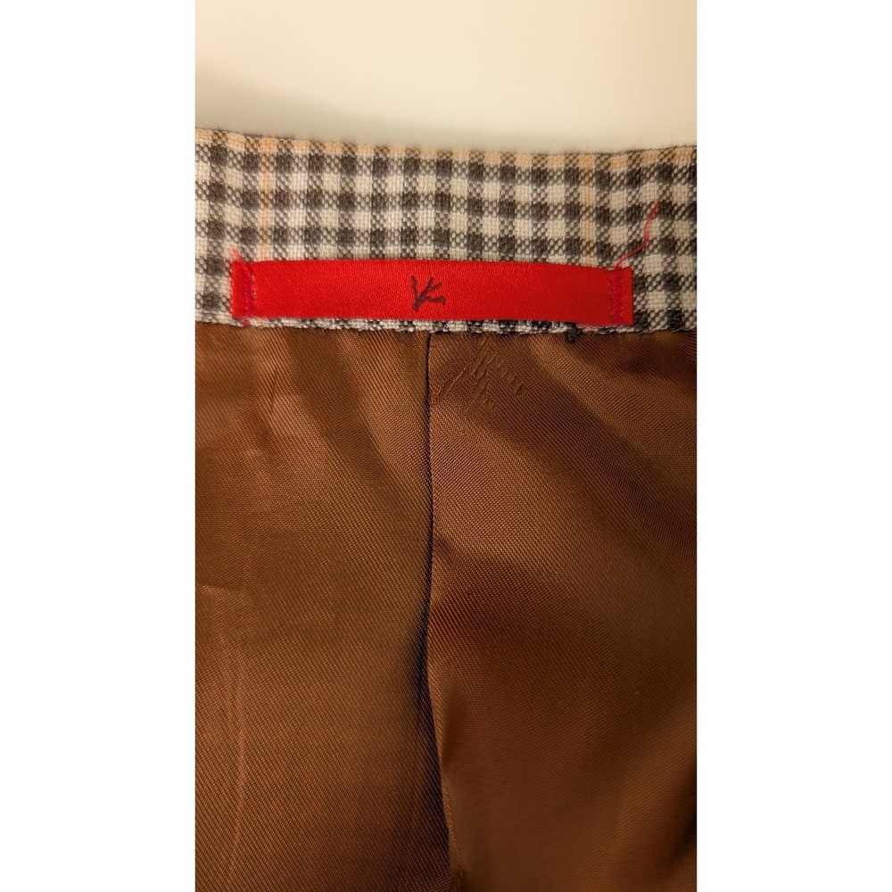 ISAIA Napoli Men's Cashmere Silk Brown Plaid Blazer Base S IT 56/46R‎ 8R Drop - Picture 6 of 11